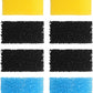 Replacement Aquarium Filter Sponge, Fish Tank Filter Replacement Parts, Including 2 x Coarse Sponge, 2 x Fine Sponge & 4 x Carbonized Sponge