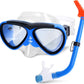 GreenLF Kids Snorkel Set, Anti-Fog Snorkeling Mask with Nose Covers for Youth Junior Child, Boys & Girls Age 5-12, Semi-Dry Diving Scuba Swimming Goggles Gear Packages