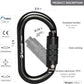 Heavy Duty Carabiner, 25kn(About 5620 lbs) Oval Carabiner Clip O-Shape Rock Climbing Carabiner Lightweight Caribeener for Climbing, Mountaineer, Aerial Work