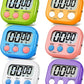6 Pack Digital Kitchen Timer Magnetic Digital Timer with Big Display Loud Ring Cooking Timers for Cooking, Game, Gym, Break Time, Classroom(6, Multicolor)