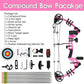 Youth Compound Bow Set 15-45 Lbs for Teens and Beginner, Package with Archery Hunting Equipment, Max Speed 260fps, Adjustable, Right Hand
