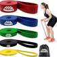 Exercise Resistance Bands for Working Out Set of 5 for Women and Men, Stretch Bands for Exercise, Physical Therapy, Arms Legs Workout, Stretching, Home Fitness