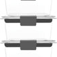 Rubbermaid Brilliance BPA-Free Food Storage Containers Multi Pack, 1.3 Cup Plastic Containers with Lids, 5 Pack, Leak Proof, Microwave & Dishwasher Safe