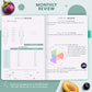 Clever Fox Wellness Planner - Weekly & Daily Health and Wellness Log, Food Journal & Meal Planner Diary for Calorie Counting, Notebook for Medical Condition Tracking, A5-Sized - Turquoise
