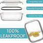 Vtopmart 5 Pack 35oz Glass Food Storage Containers with Lids, Meal Prep Containers, Airtight Reusable Lunch Container Set, Safe for Oven, Microwave, Freezer, and Dishwasher