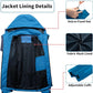 Mens Lightweight Waterproof Jacket Windproof Rain Hooded jackets for Running Hiking Cycling Travel M-7XL