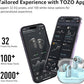 TOZO Crystal Pods Hybrid Active Noise Cancelling Wireless Earbuds, 10mm Drivers Deep Bass Stereo Sound, 4 Mics Smart ENC AI Calls, 32 EQ via App, Bluetooth 5.4 Headphones, Crystal Case Design