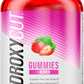 Hydroxycut Gummies +Women, Strawberry - 99% Caffeine Free - Supports Hair, Skin & Nails - Metabolize Carbs, Proteins & Fats