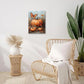 Fall Pumpkin Pictures Wall Art, Rustic Thanksgiving Bathroom Wall Decor, Farmhouse Autumn Butterfly Framed Painting Canvas Artwork for Harvest Gift Bedroom Living Room Decorations 16"L x 12"W