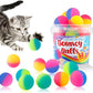 Cat Toy Bouncy Balls, 12 Pack 1.65 Inch High Elasticity Bouncing Balls for Cats, Colorful Interactive Pet Toy Gift for Puppy Kitty Indoor Play and Exercise