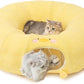 EHEYCIGA Cat Tunnel Bed for Indoor Cats, Cute Cat Donut Toy Tunnel for Small Large Cats with Washable Circle Cushion, Peekaboo Pet Cave Play Tunnel for Kitten, Puppy, Rabbit