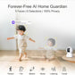 5G Security Camera Indoor 2-Pack, No-Monthly-Fee AI Tracking Facial Recognition, 3K Pet/Dog Camera with Speaker/Phone App, PTZ WiFi Baby Monitor Cameras for Home Security, 0-Glow Night Vision