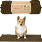 My Doggy Place Medium Microfiber Dog Mat, 31" x 20", Brown, Absorbent and Quick-Drying, Non-Slip Rubber Backed, Machine Washable