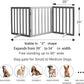 ZJSF Freestanding Indoor Dog Gate for House Foldable Wood Puppy Gate for Doorways Pet Gate for Stairs Extra Wide Pet Fence, Grey, 24" Height 3 Panels