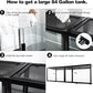 REPTIZOO 84 Gallon Large Reptile Terrarium Extra-Long 60" x 18" x 18" Spliceable Glass Reptile Tank, Double Top Cover Enclosure Habitats