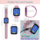 Goodatech Smart Watch for Kids 4-12 Years Boys Girls, 26 Puzzle Games,HD Camera,Video Music Player,Pedometer,Flashlight,Calendar,Alarm Clock,Aluminum Case,Sport Band (Pink)