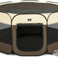 A4Pet Dog Playpen Indoor, 49” Pet Playpen with Bowl for Dogs, Kittens, and Small Animals, Removable Zipper & Mesh Panel(19”W × 12”H)