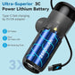 Mini Massage Gun with Heat, Deep Tissue Massage Gun, Portable Percussion Muscle Massager with 4 Massage Heads for Athletes