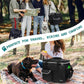 PetAmi Dog Travel Bag - Organizer with Food Container, Bowls & Accessories for Weekend Camping, Cat Diaper Bag (Black, Large)