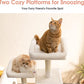 MWPO 70.1-Inch Large Cat Tree, Multi-Level Tall Cat Tower for Indoor Cats, Plush Cat Condo with Big Padded Perches, Sisal-Covered Scratching Posts, Hammock, Toys for Kittens & Cats - Beige
