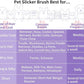 Slicker Brush for Dogs, Long Pin Dog Grooming Brush for Goldendoodles, Poodles, Doodles & More, Includes Bonus Pet Comb, Perfect for De-Shedding, Dematting & Reducing Tangles. Large, Purple
