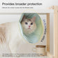 Touchdog Foldable Dog Cone Collar for Cats & Dogs - Adjustable Soft Recovery Collar with Waterproof PU Coating, Lightweight Design, 24.5cm/9.6in Wide Barrier (Blue, S)