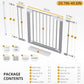 Cumbor 29.7"-40.6" Baby Gate for Stairs, Mom's Choice Awards Winner-Dog Gates for Doorways, Pressure Mounted Auto-Close Pet Gates for Dogs Indoor, Safety Child Gate with Easy Walk Thru Door, Gray