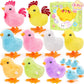 SevenQ Wind Up Toys for Kids Easter Basket Stuffers, 9Pcs Jumping Plush Chicks Small Fidget Toys for Easter Egg Hunt Treasure Box Classroom Prizes Party Favors Goodie Bags Fillers Gifts