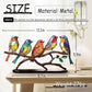 5 Birds on a Branch, Metal Desktop Decorations, Home Bird Decorations for Office, Window, Aviary, Garden, Gifts for Bird Lovers, Boxed Set.
