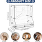 Acrylic Rabbit Hay Feeder with Lid, Transparent Hanging Food Dispenser Hay Feeder for Bunny Rabbits Guinea Pig Cage Chinchillas Hamsters Small Pets and Animals（Large