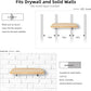 Meowoou Cat Wall Shelf with Sisal Mat, Wall Mounted Rubber Wood Cat Wall Furniture, Cats Climbing Steps for Wall, Cats Window Perches for Sleeping, Playing and Scratching