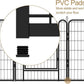 Dog Playpen, Outdoor Dog Fence, 12 Panels, 40" H Dog Pen for Large/Medium/Small Dogs, Heavy Duty Metal Pet Fence with Gate, Portable Dog Fence for RV Camping and Yard (Black)