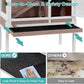Guinea Pig Cage with Wooden Stand,Indoor Rabbit Hutch with 2 Stories,Hamster Cage with Anti Chew Ramp,Hideout, Platform, Pull Out Tray (Brown)