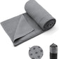 Eunzel Yoga Towel,Hot Yoga Mat Towel with Grip Dots Sweat Absorbent Non-Slip for Hot Yoga, Pilates and Workout 24" x72", Dark Gray