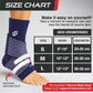 Sleeve Stars Ankle Brace for Women & Men, Ankle Wrap for Sprain, Compression Sleeve for Plantar Fasciitis Relief, Easy Customizable Support: w/ Removable Strap (Pair/M:10"-12"/Navy Blue)