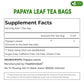FreshDrinkUS, Premium 75 Papaya Leaf Tea Bags, 100% Natural & Pure from Papaya Leaves. Loose Leaf Papaya Herbal Tea. Made with Natural Material Tea Bags. No Sugar, No Caffeine, No Gluten, Vegan.