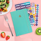 Clever Fox Wellness Planner - Weekly & Daily Health and Wellness Log, Food Journal & Meal Planner Diary for Calorie Counting, Notebook for Medical Condition Tracking, A5-Sized - Turquoise