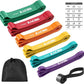 Zacro Resistance Bands, 6 Resistance Levels Pull Up Assistance Bands, Exercise Bands for Men&Women, Heavy Duty Resistance Band Set with Door Anchor, for Working Out, Muscle Training, Physical Therapy