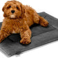 KindTail Dog Crate Pad - Soft Velvet, Reversible Bed - Machine Washable Kennel Mat for Pets up to 25 lbs - Mattress for Cozy Sleeping - 25” x 19” x 1” (Dark Grey, Medium)