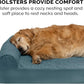 Furhaven Cooling Gel Dog Bed for Large/Medium Dogs w/ Removable Bolsters & Washable Cover, For Dogs Up to 55 lbs - Pinsonic Quilted Paw L Shaped Chaise - Bluestone, Large