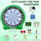 Inflatable 6ft Giant Dartboard, Golf Darts Kick Darts, Soccer & Throw Darts Game with Pump, 2 Kickball, 4 Throw Balls, 20 Golf Balls, Chipping Mat, Giant Dart Board Target Yard Games