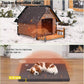 Dog House with Insulated Liner, Waterproof Dog Kennel for Small to Large Sized Dogs, Outdoor Doghouse 100% Insulated Puppy Shelter with Elevated Floor for Winter(Brown)