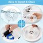 Cat Water Fountain Filter, 12 Pcs Replacement Cat Fountain Filters, 3-Filtration System Round Carbon Cats Filters Compatible with 81oz/2.4L Round Automatic Pet Fountain Water Dispenser
