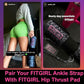 FITGIRL - Ankle Strap for Cable Exercise Machines, Work Out Cuff Attachment for Home & Gym, Glute Workouts - Kickbacks, Leg Extensions, Hip Abductors, for Exercise Machine Attachments
