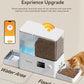 Rojeco 36Cups/8.5L WiFi Automatic Cat Feeder and Gravity Water Dispenser,Stainless Steel Bowls 2-in-1 Large Capacity 5L Food Dispenser with APP and 3.5L Water Fountain for Pets,Dogs,Puppies,Kittens