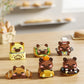 Chocolate Donut Cute Capybara Baking Bread Series Mini Building Toy Kawaii Animals Set Micro Adorable Pet Buildings Small Bricks Gifts Toys