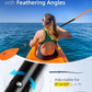 OCEANBROAD Kayak Paddle 86in/218cm, 90.5in/230cm Alloy Shaft 2-Piece Floatable Kayak Oar for Kayaking Canoeing Boating