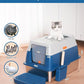 XL Stainless Steel Enclosed Litter Box with Covered for Indoor Cats, High Sides, Eliminates Odors, Easy Clean, Blue, FOXORU