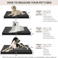 WNPETHOME Orthopedic Big Dog Beds Large Sized Dog, Waterproof Extra Large Dogs Bed with Removable Washable Cover, Multi-Needle Quilting Dogs Crate Bed