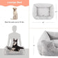Best Friends by Sheri Lux Lounge Bed Calming Faux Fur Dog Bed, Gray, Large, 36" x 27"